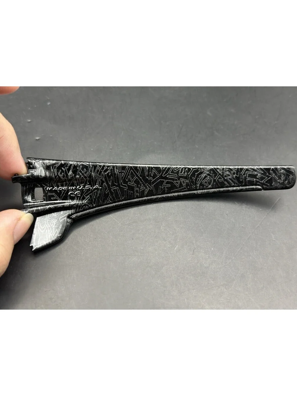 Oakley Batwolf  Polished Black w/Silver Ghost Text OEM Right Replacement Arm